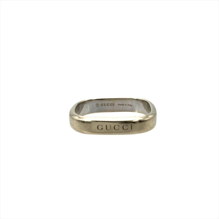 GUCCI（グッチ） スクエア リング 指輪 約14.5号 K18WG 4.6g #13