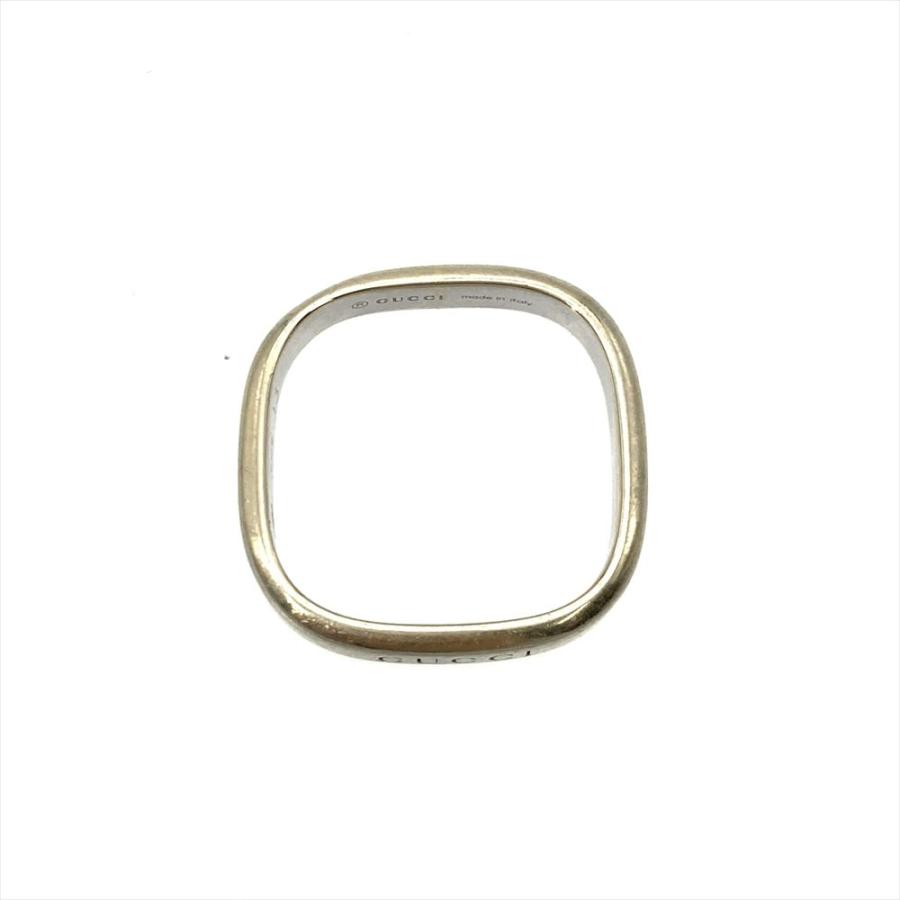 GUCCI（グッチ） スクエア リング 指輪 約14.5号 K18WG 4.6g #13