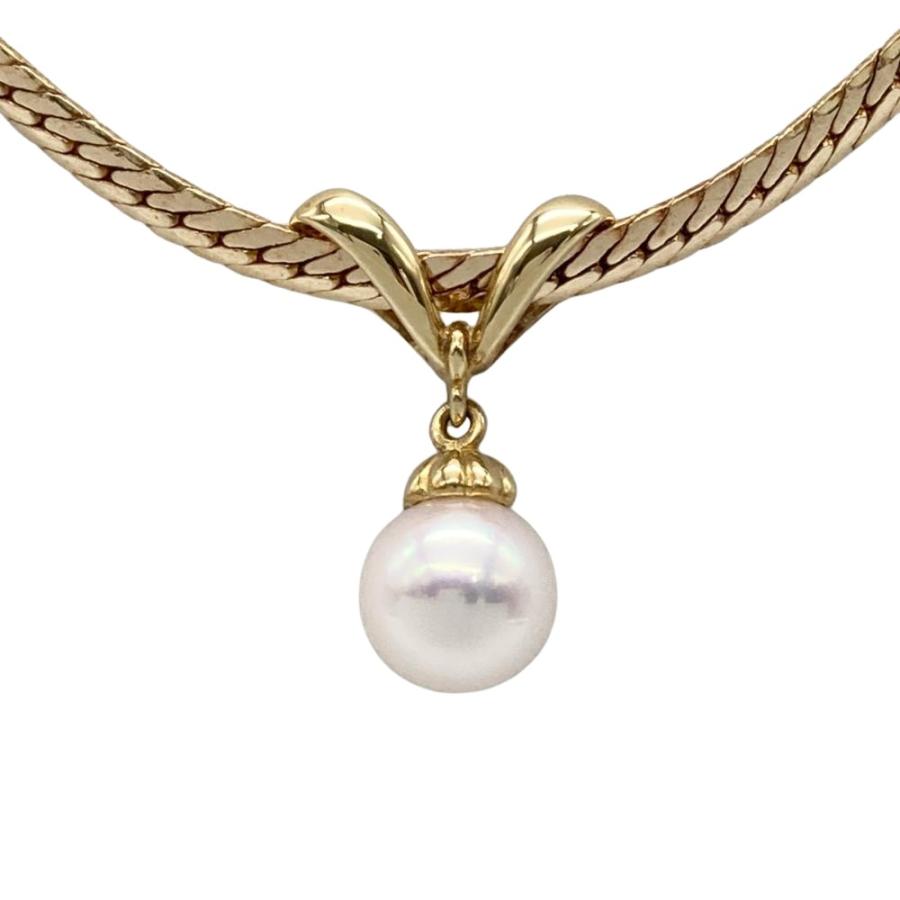 MIKIMOTO（ミキモト） パール 7.2mm チョーカー ネックレス K18YG 11.3