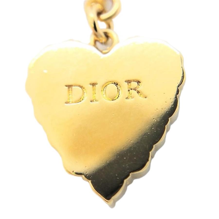 クリスチャンディオール Christian Dior CDロゴ ハート ラインストーン