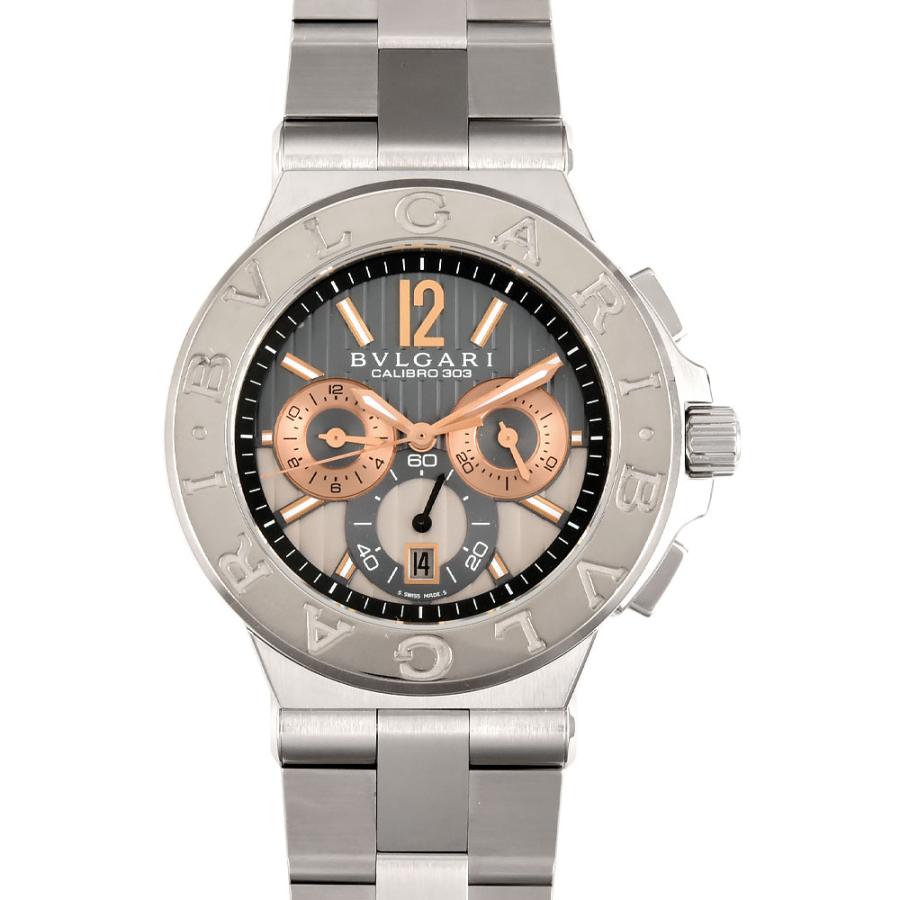 ブルガリ BVLGARI カリブロ 303 自動巻き腕時計 ディアゴノ ブルガリ BVLGARI カリブロ303 クロノグラフ SS