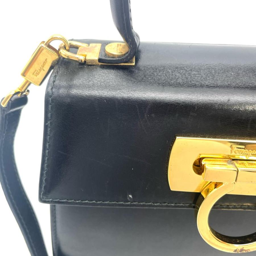 フェラガモ Ferragamo ガンチーニ ミニ ハンドバッグ 2WAY レザー