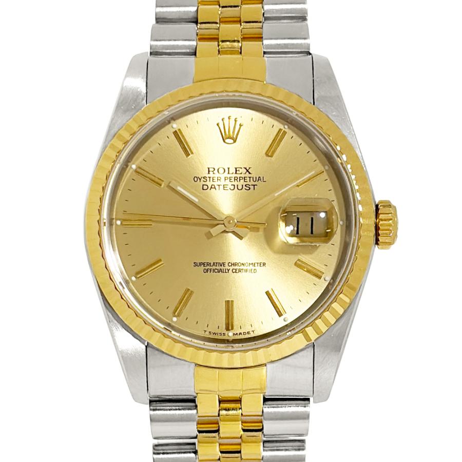 デイトジャスト ロレックス ROLEX 16233 E番 腕時計 自動巻 シャンパン 