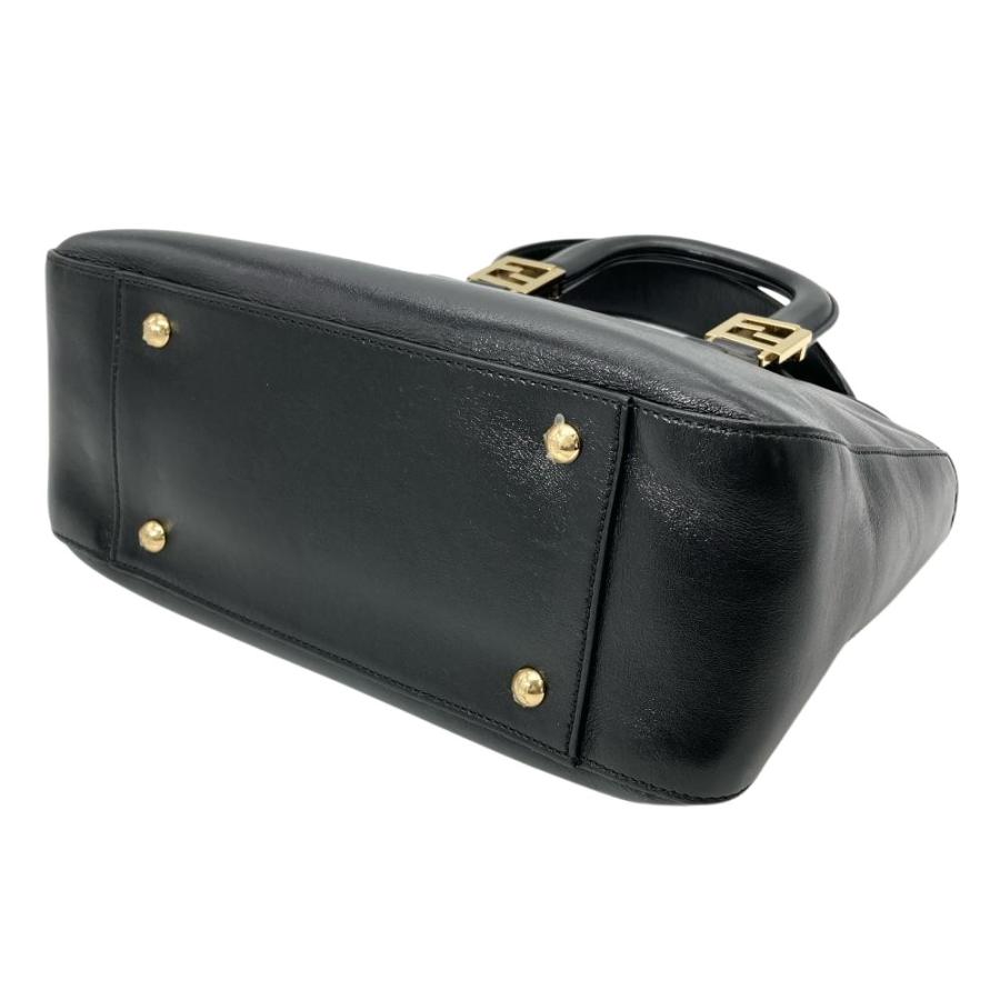 FENDI（フェンディ） FENDI FF ハンドバッグ レザー 8BH367 ブラック