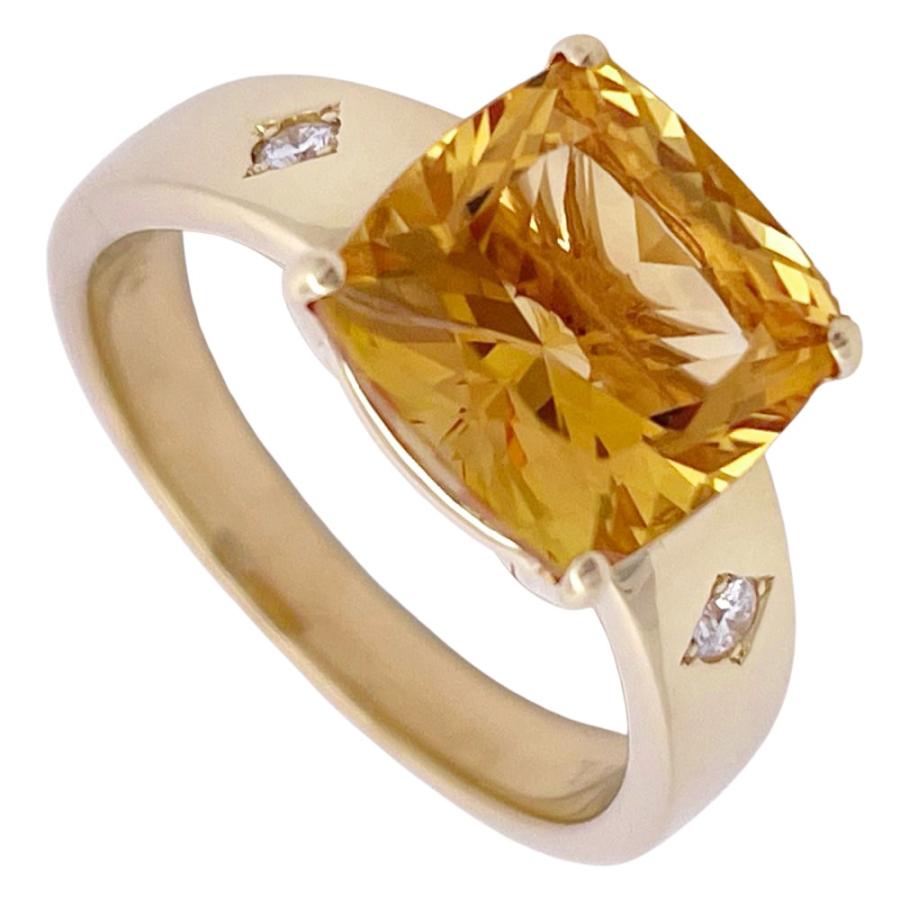 タサキ TASAKI リング 指輪 シトリン 2.86ct 約11号 K18YG 6.4g