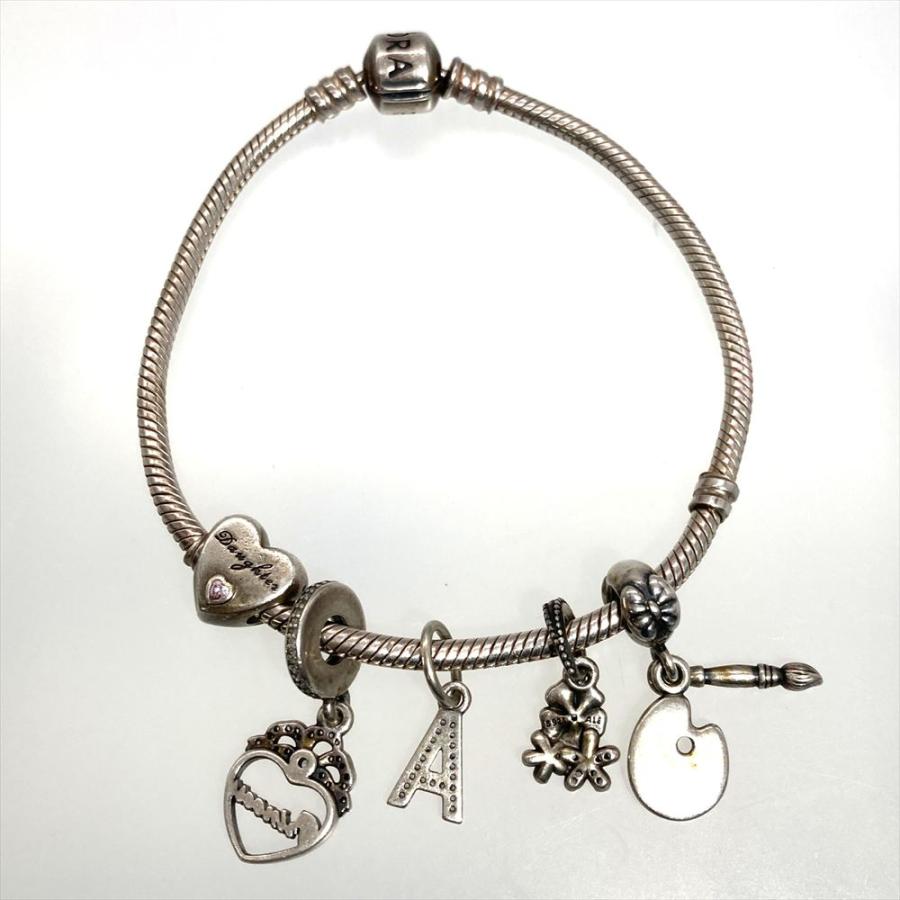 (限定版)PANDORAブレスレット/SV925/パスポートチャーム付き パンドラ PANDORA チャーム ブレスレット SV925 26.6g シルバー金具