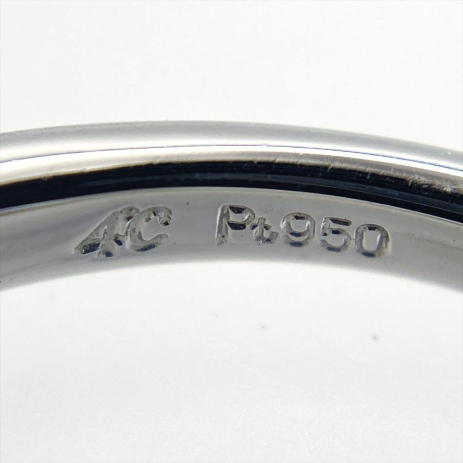 ヨンドシー 4℃ ソリティア リング 指輪 ダイヤモンド 0.139ct 約12号 Pt950 3.8g プラチナ レディース_5