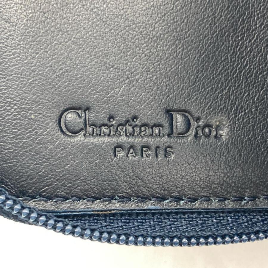 ディオール Dior オブリーク キーケース ジャガード ネイビー コイン