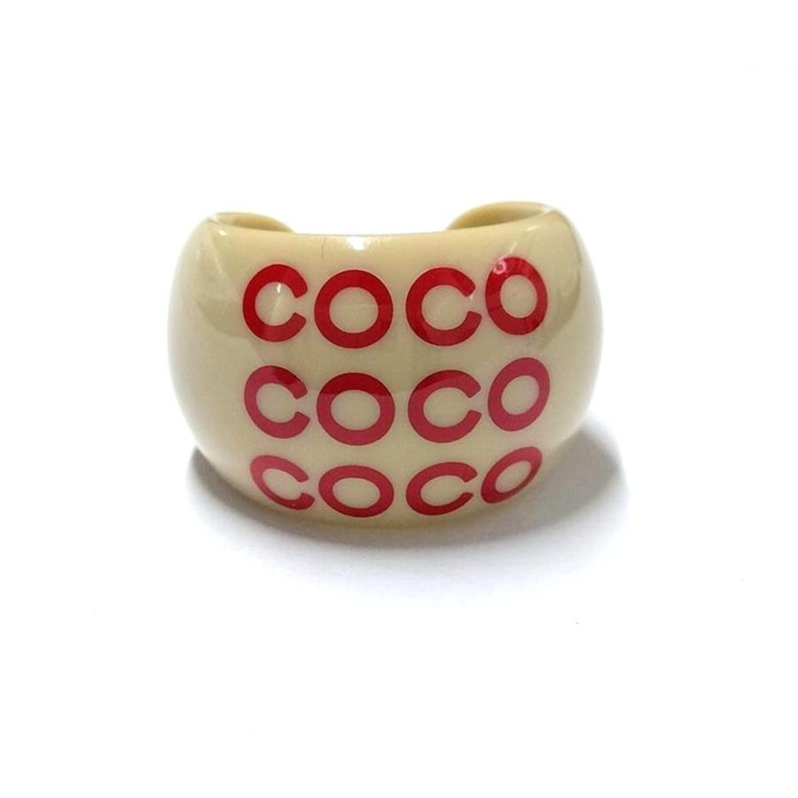 CHANEL シャネル ココマーク 樹脂 リング ドット　ベージュ CHANEL（シャネル） CHANEL 01P COCO ココマーク リング 指輪