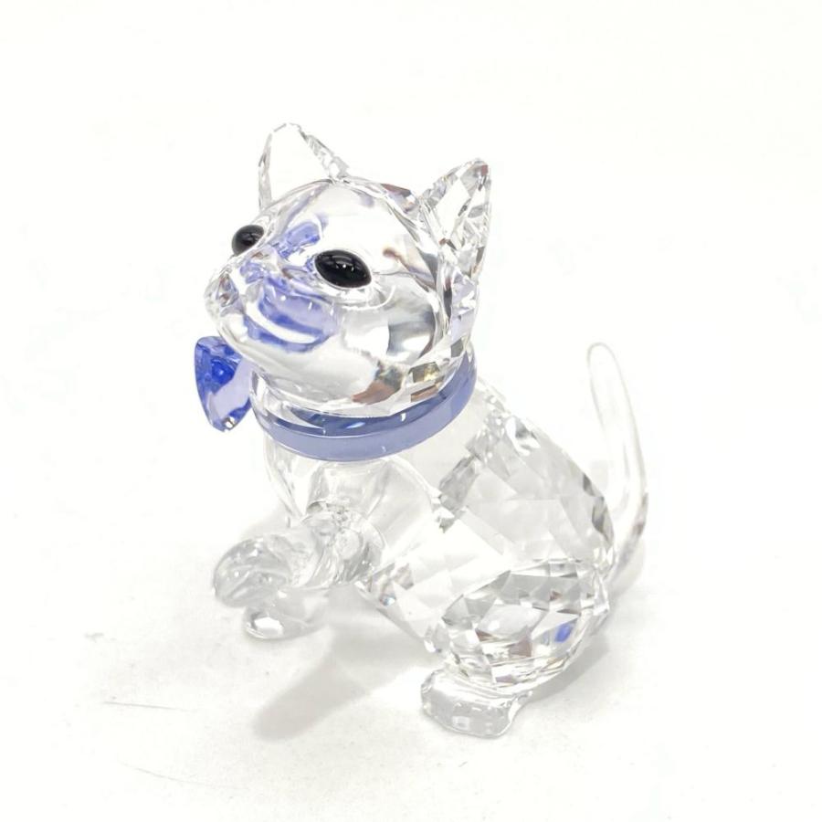 SWAROVSKI（スワロフスキー） 子猫 ネコ オブジェ 置物 5465837 クリア