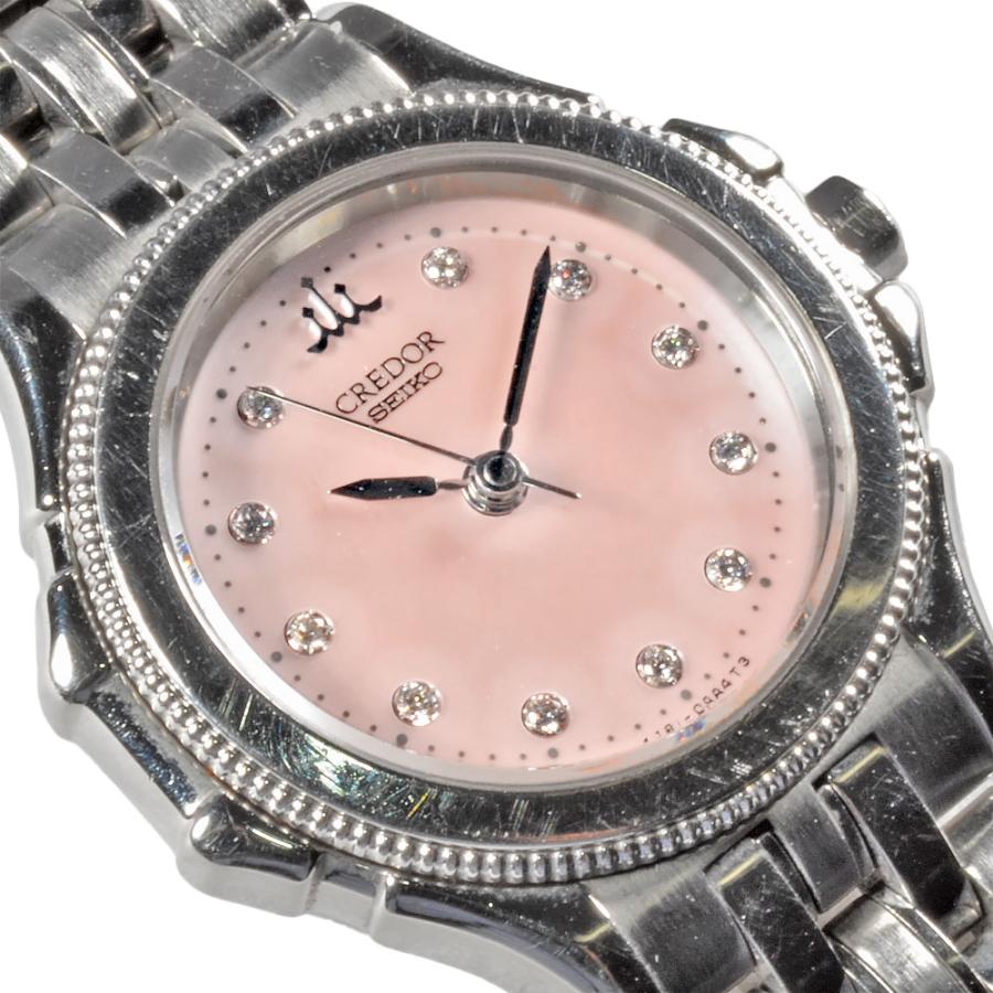 SEIKO セイコー 4J81-0AZ0 クレドール 11Pダイヤ 腕時計