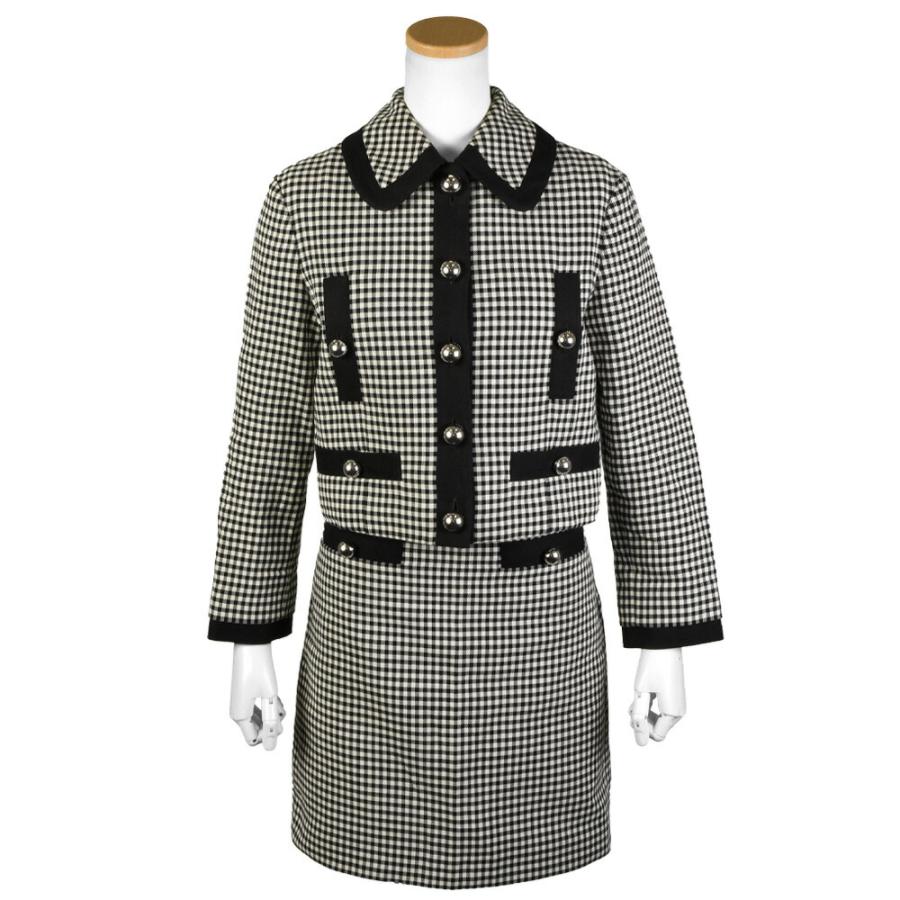 GUCCI グッチ ギンガムチェック テーラードジャケット コットン GUCCI グッチ ギンガムチェック テーラードジャケット コットン