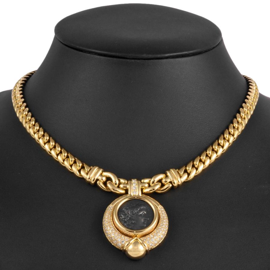 モネーテ ブルガリ BVLGARI ネックレス K18YG ダイヤモンド