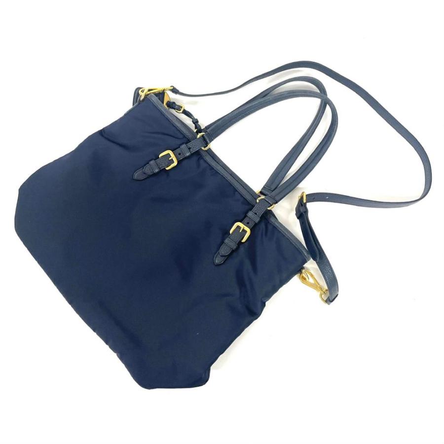 PRADA（プラダ） トートバッグ ナイロン BR4997 ネイビー : ゴールド