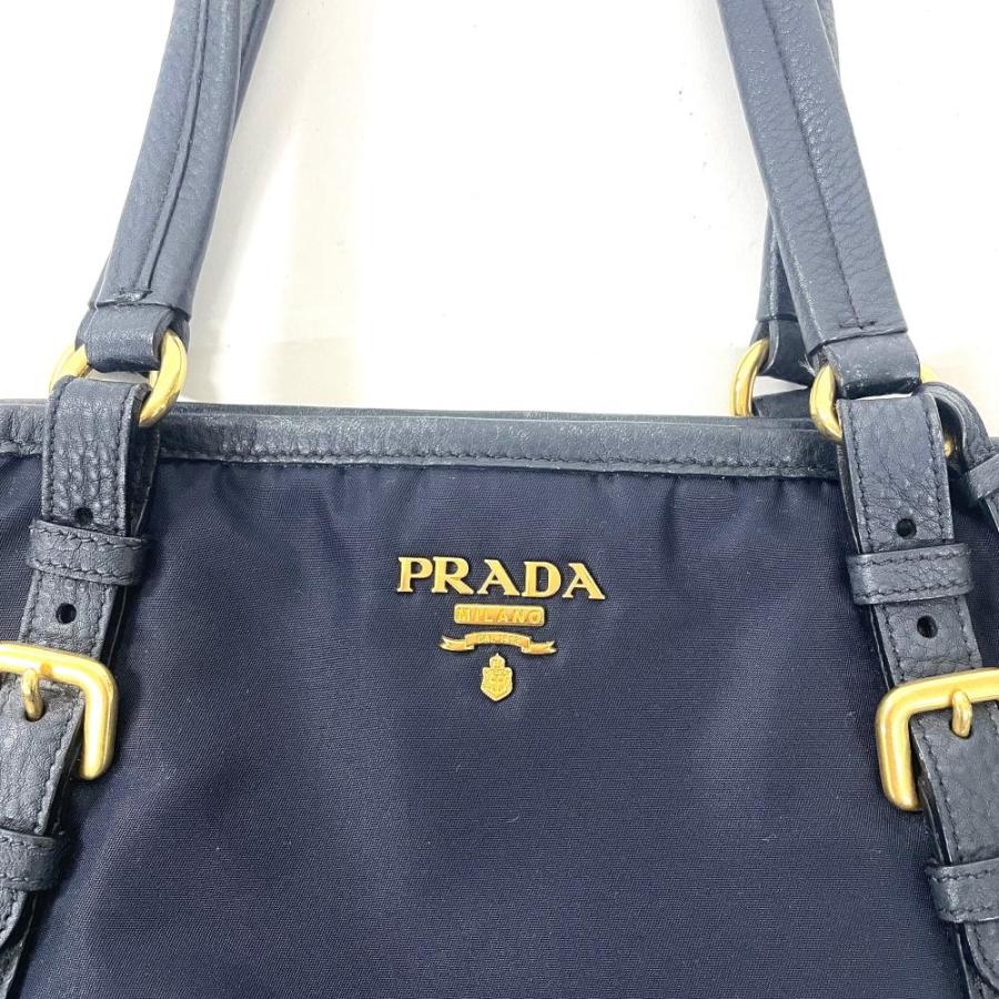 PRADA（プラダ） トートバッグ ナイロン BR4997 ネイビー : ゴールド