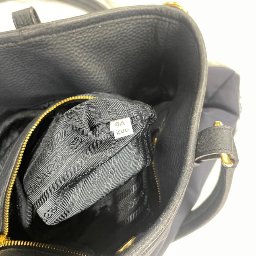 PRADA（プラダ） トートバッグ ナイロン BR4997 ネイビー : ゴールド