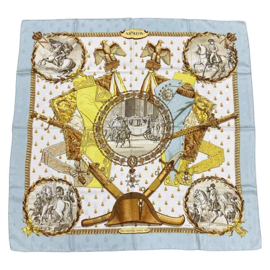 HERMES エルメス カレ90 NAPOLEON ナポレオン スカーフ シルク
