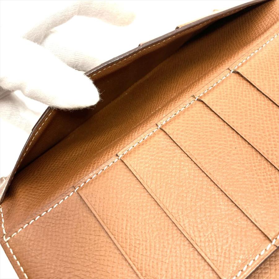 HERMES（エルメス） ベアンデュプリ 三つ折り財布 レザー □L刻印刻印