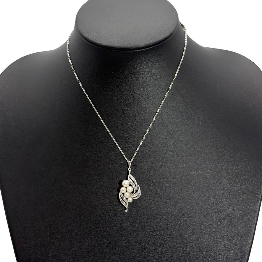 ミキモト シルバー　スター型ベビーパールつき　ネックレス　美品　レア MIKIMOTO（ミキモト） ベビーパール ネックレス スターリングシルバー
