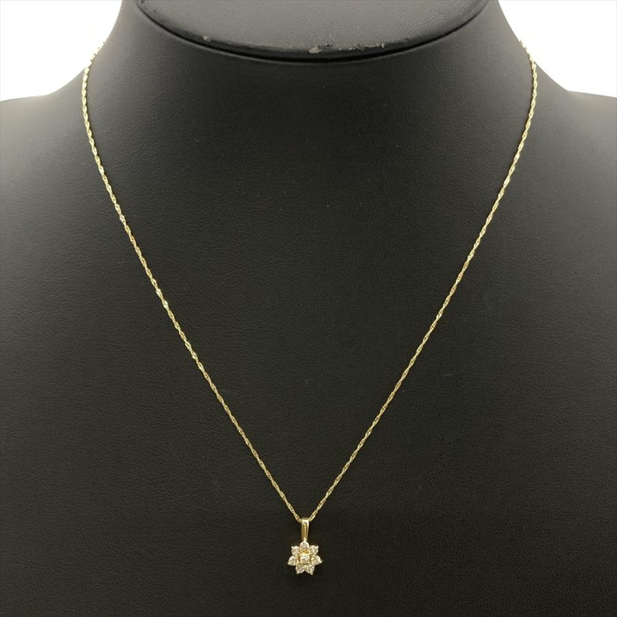 ダイヤモンドネックレス　0.27 K18 ネックレス ダイヤモンド 0.27ct K18YG ゴールド レディース