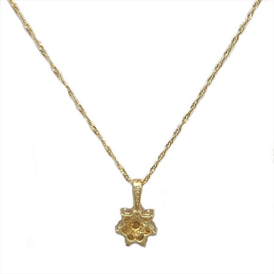 ネックレス ダイヤモンド 0.27ct K18YG ゴールド レディース