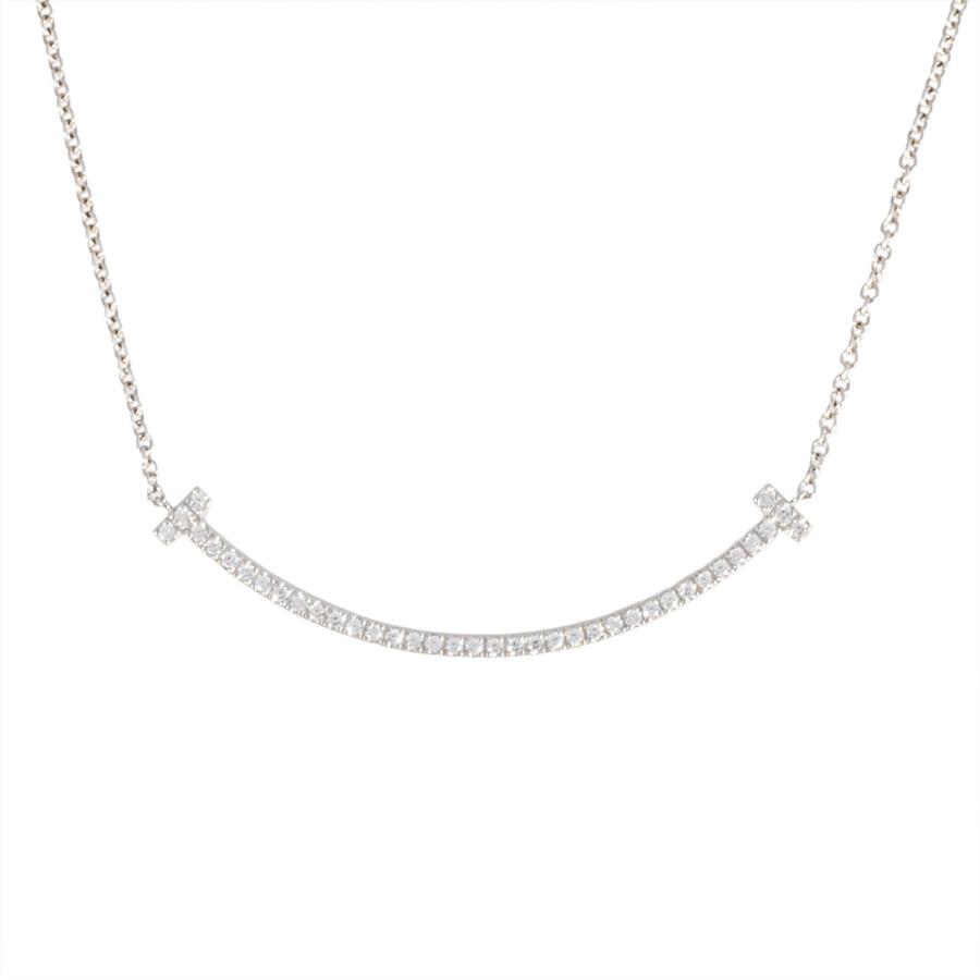 TIFFANY&Co.ティファニーTスマイルネックレス ダイヤモンド WG TIFFANY&Co.（ティファニー） Tiffany&Co. Tスマイル スモール