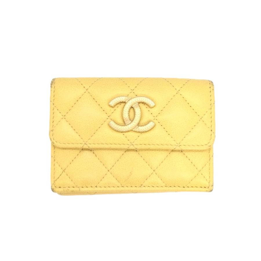 CHANEL（シャネル） ココマーク 三つ折り財布 キャビアスキン AP296