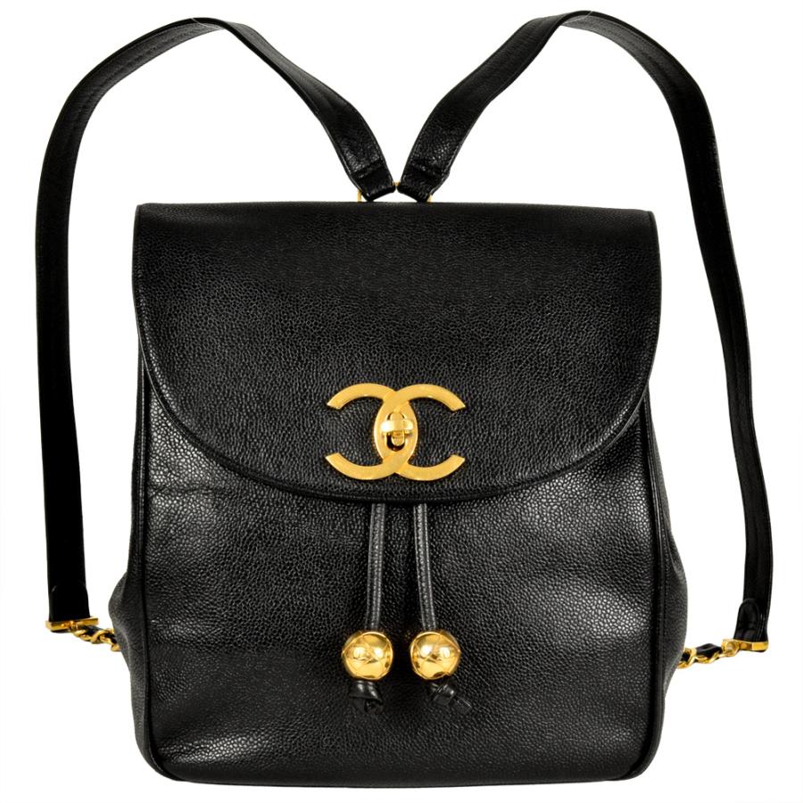 CHANEL（シャネル） ココマーク デカココ リュック キャビアスキン