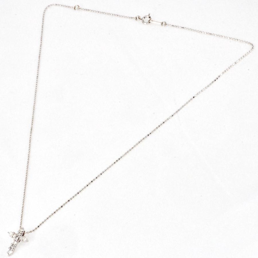 ツツミ TSUTSUMI クロスペンダント ネックレス ダイヤモンド 0.30ct