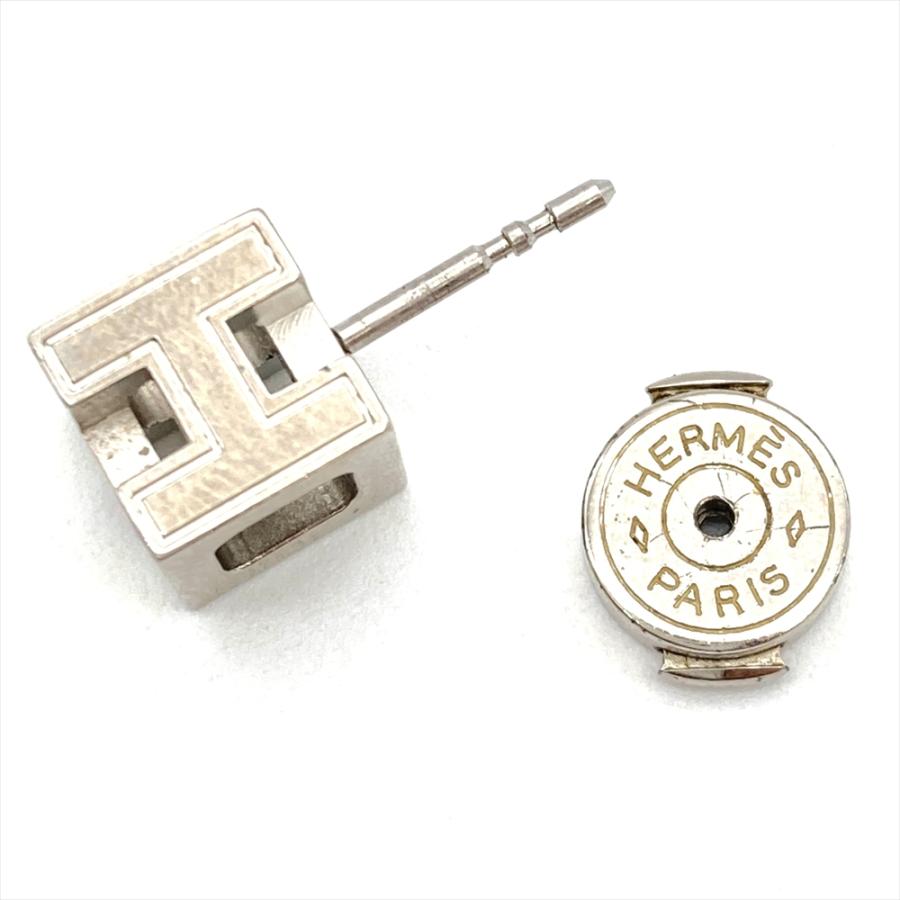 美品 HERMES エルメス ピアス Hキューブ ホワイト ゴールド 楽天市場】【送料無料】【中古】 HERMES エルメス ピアス H
