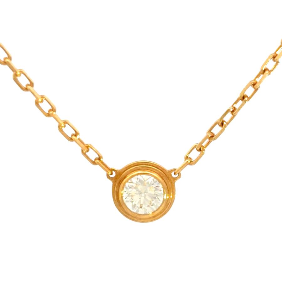 カルティエ ダムール Cartier LM ネックレス ダイヤモンド K18YG 2.9g