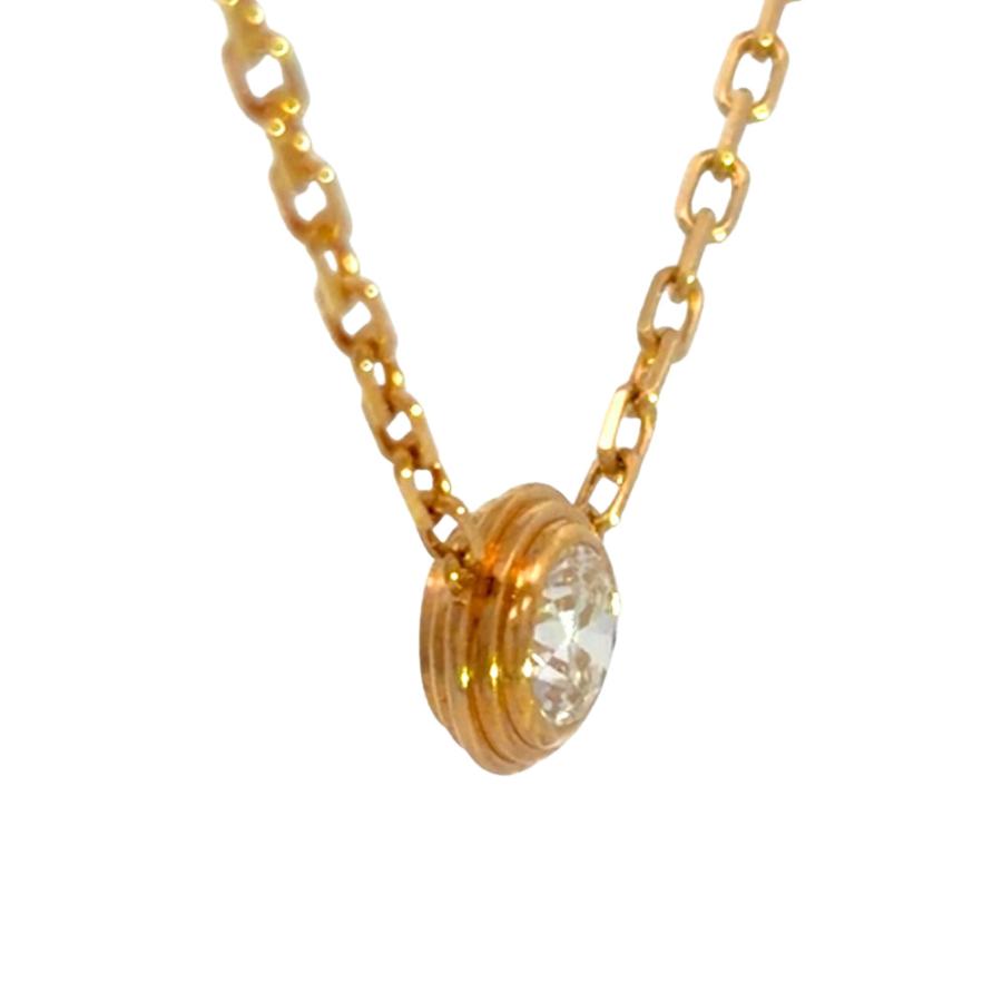 カルティエ ダムール Cartier LM ネックレス ダイヤモンド K18YG 2.9g