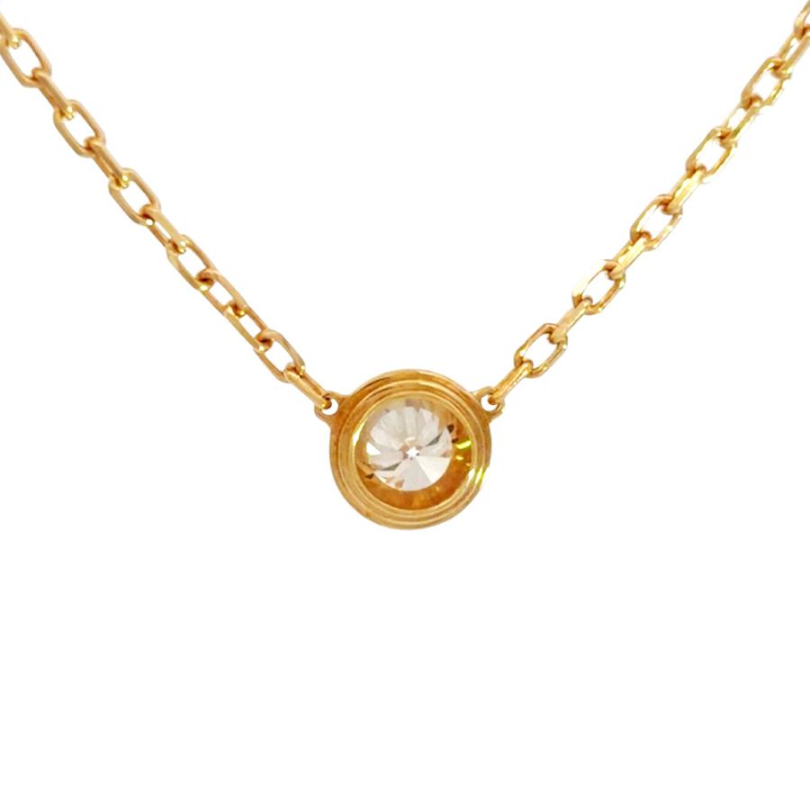 カルティエ ダムール Cartier LM ネックレス ダイヤモンド K18YG 2.9g