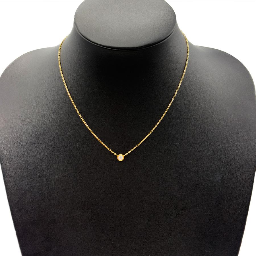 カルティエ ダムール Cartier LM ネックレス ダイヤモンド K18YG 2.9g