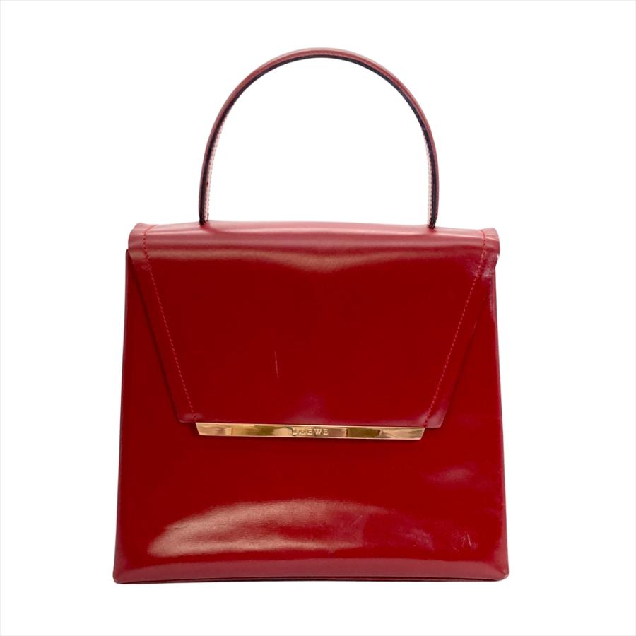 LOEWE（ロエベ） ハンドバッグ 2WAY レザー レッド ゴールド金具