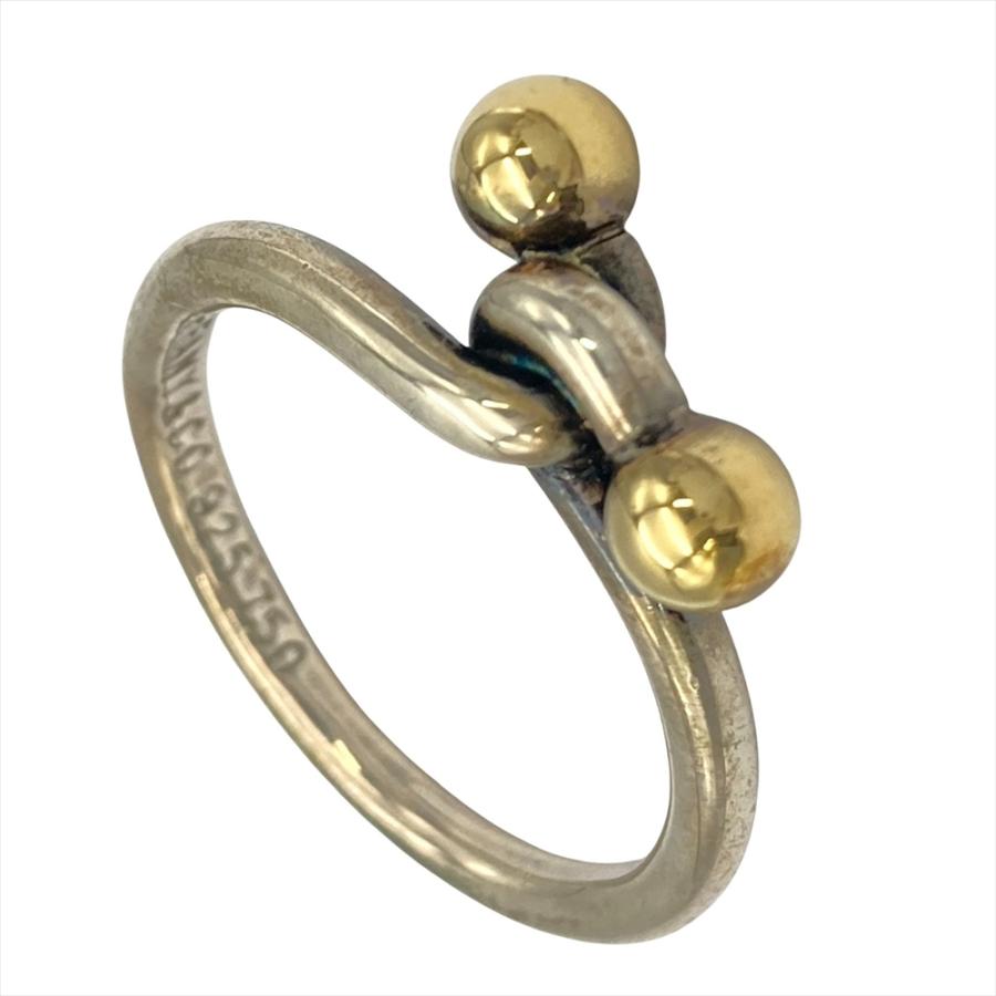 Ro　ティファニー　ダブル　フック＆アイ　リング　約9号　コンビ TIFFANY&Co.（ティファニー） フック＆アイ リング 指輪 約9号 SV925