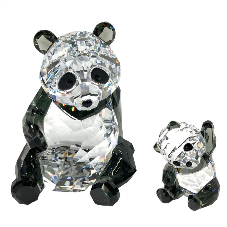 SWAROVSKI（スワロフスキー） パンダの親子 オブジェ 置物 5063690