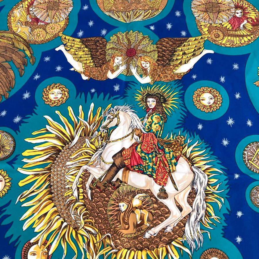 HERMES エルメス カレ90 太陽王 LE ROY SOLEIL スカーフ シルク