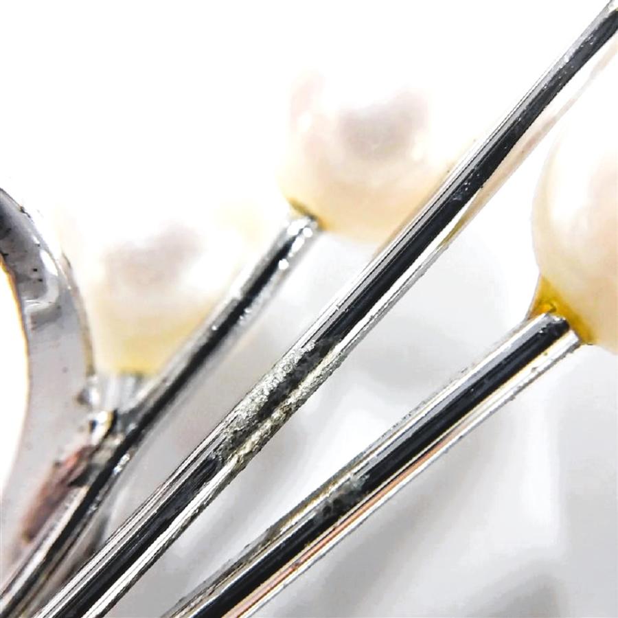 MIKIMOTO（ミキモト） フラワー 5P パール ブローチ シルバー 6.8g