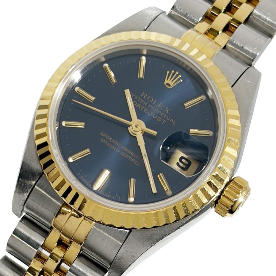 デイトジャスト ロレックス ROLEX 69173 W番 腕時計 ブルー文字盤 SS