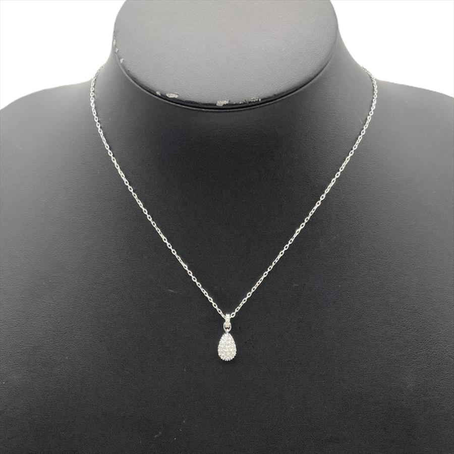 美品 スワロフスキー ネックレス ティアドロップ クリスタル 大ぶり チェーン SWAROVSKI（スワロフスキー） ティアドロップ ネックレス メタル