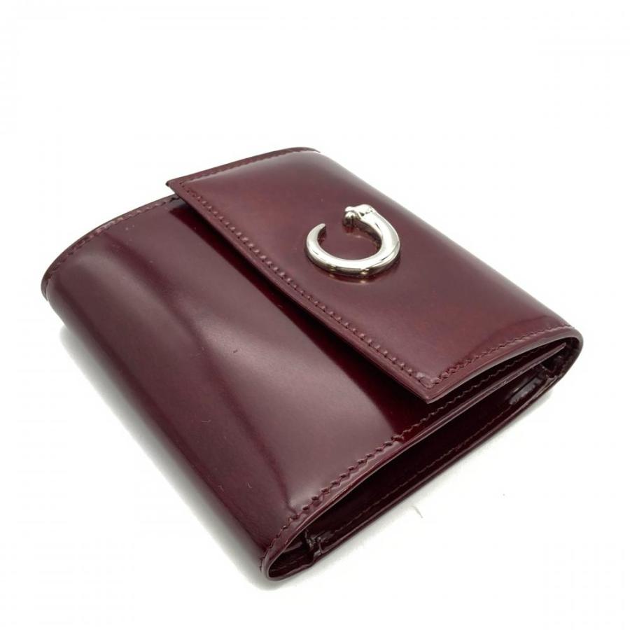 Cartier（カルティエ） パンテール 二つ折り財布 パテントレザー