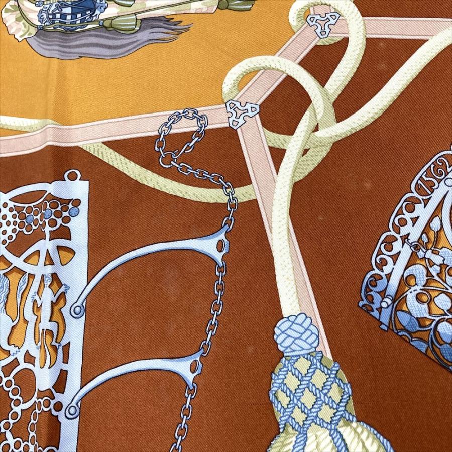 HERMES エルメス カレ90 LES MUSEROLLES 鼻革 スカーフ シルク
