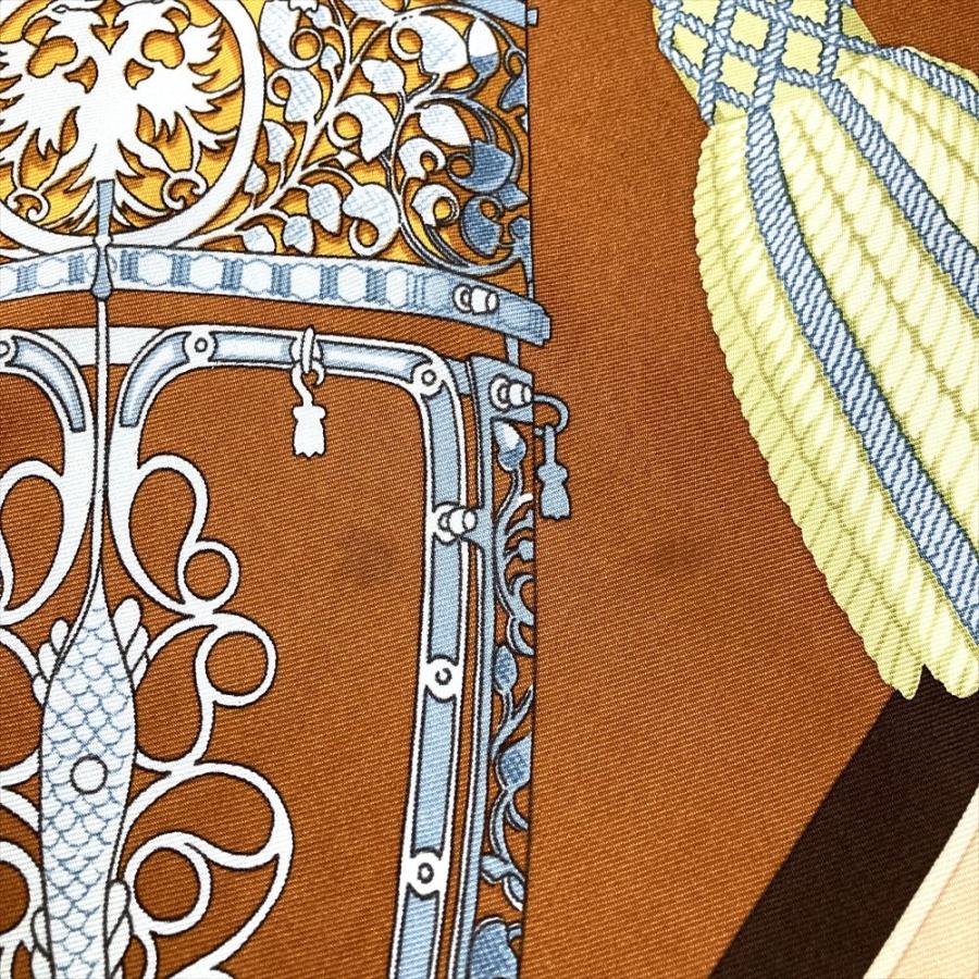 HERMES エルメス　カレ90スカーフ　LES MUSEROLLES 鼻革 HERMES エルメス カレ90 LES MUSEROLLES 鼻革 スカーフ シルク