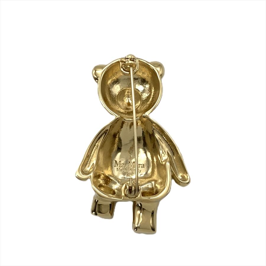 マックスマーラ MAX MARA シャイニー テディベアモチーフ ブローチ GP