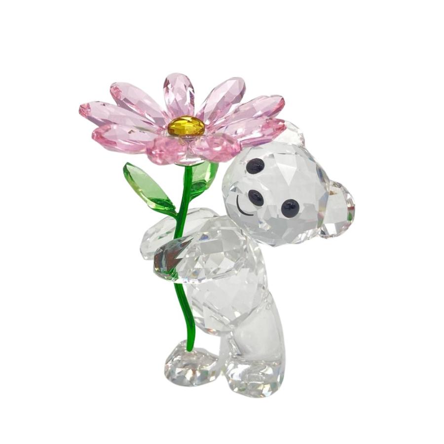 スワロフスキー　ベア　花束　クマ置物 SWAROVSKI（スワロフスキー） クリスベア A Daisy for You オブジェ