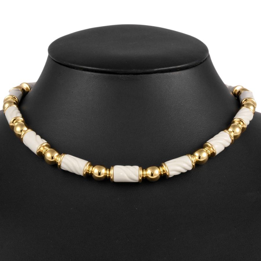 BVLGARI（ブルガリ） チャンドラ ネックレス K18YG ホワイトセラミック