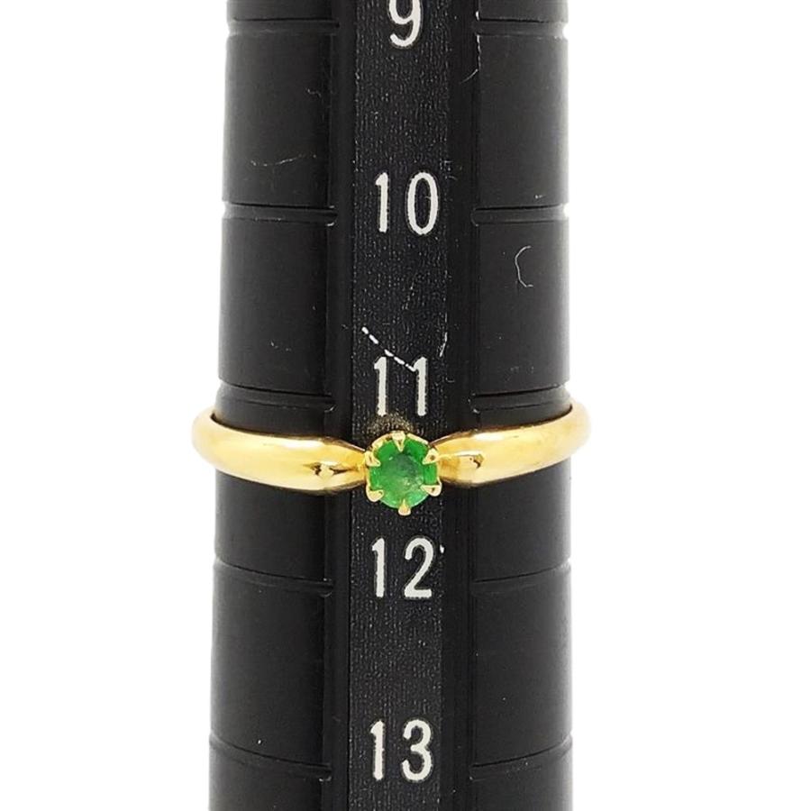 ヨンドシー 4℃ 1P リング 指輪 エメラルド 約11号 K18 ゴールド