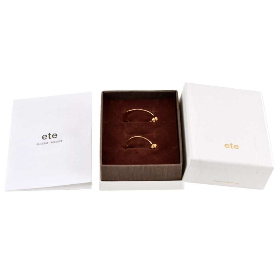 エテ ete クラフト オーバル ピアス 871459 K18YG 2.9g SV925 イエローゴールド コーティング フープ レディース | ete | 04