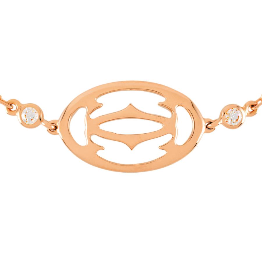 【Cartier】カルティエ ロゴ ブレスレット ゴールド ダイヤ Cartier カルティエ 2C ロゴ ブレスレット ダイヤモンド K18PG